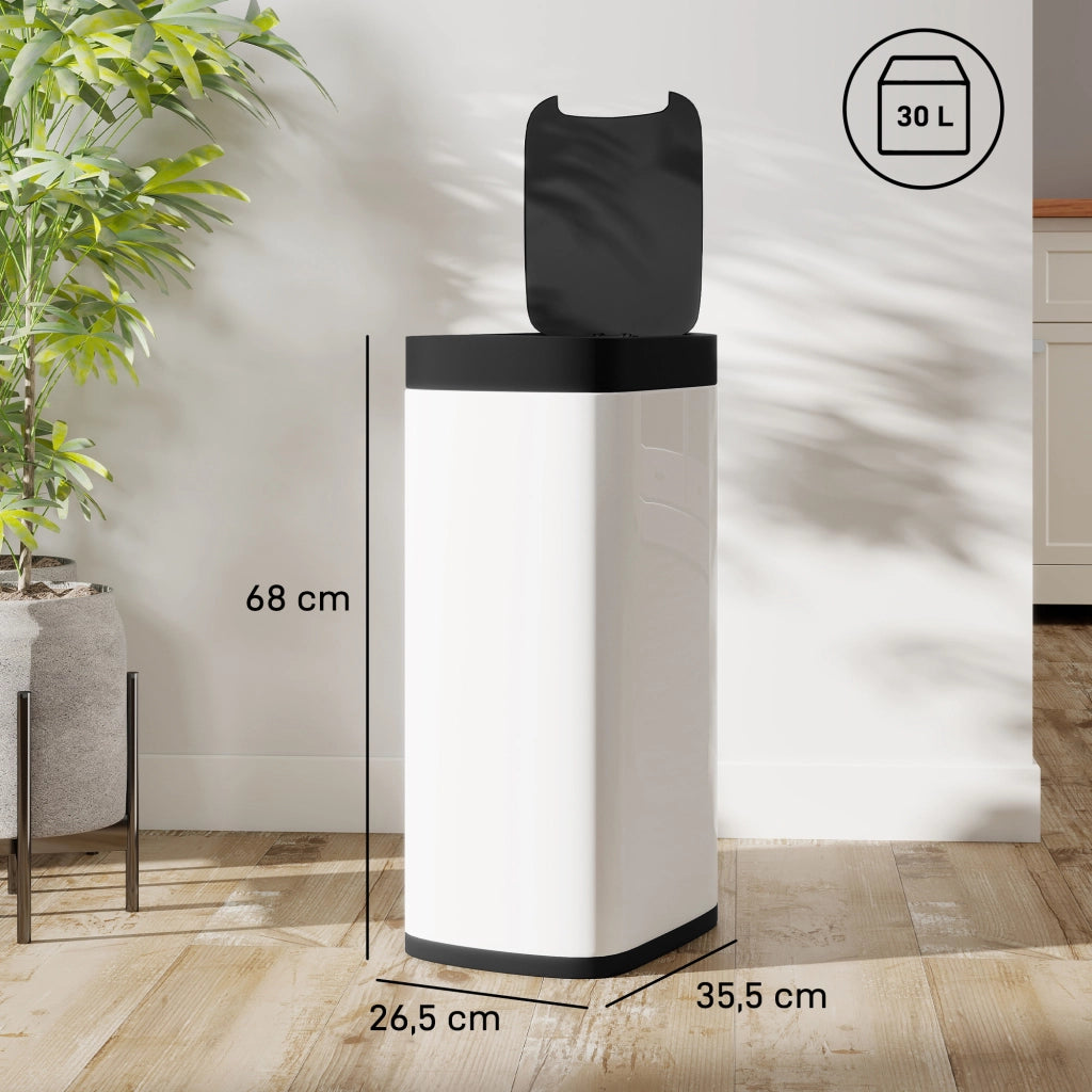 Pattumiera automatica con sensore 50L ¨C Xylo ¨C Crema 26,5x35,5x68cm