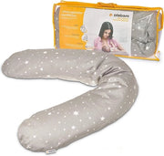Bolster di microbolle per il comfort durante la gravidanza e l'allattamento - grigio con stelle