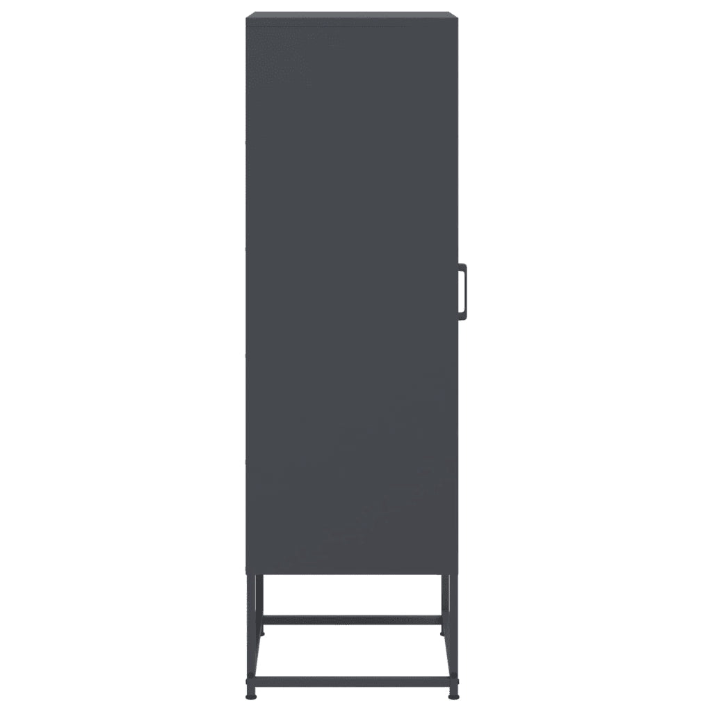Credenza-Buffet-Armadio da cucina Antracite 36x39x123 cm in Acciaio