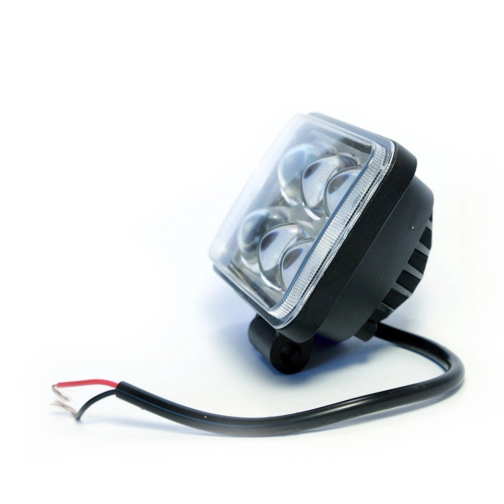 Trade Shop - Faro Lampada Supplementare Profondita' 12v 6 Led Luce Bianca 18w Moto Scooter -