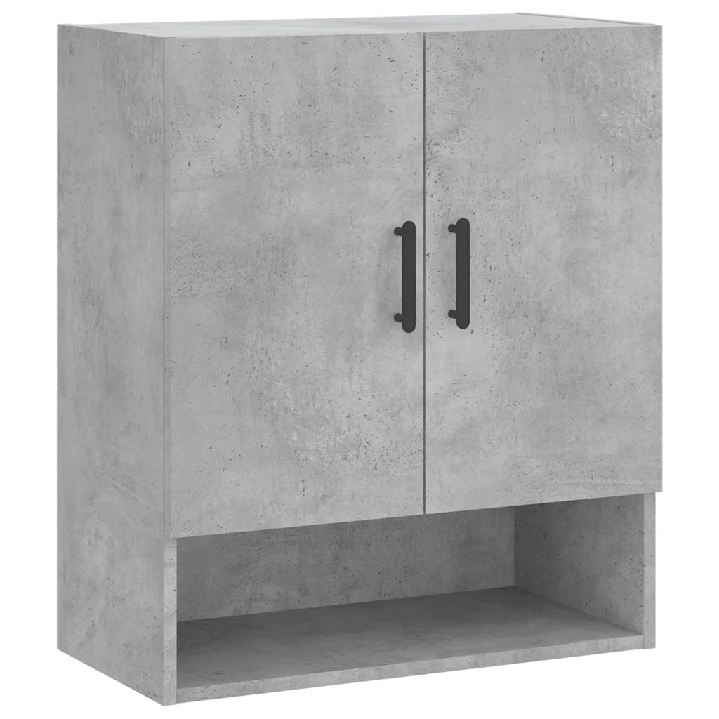 Armadietto a Muro | Mobile a Parete Grigio Cemento 60x31x70 cm Legno Multistrato