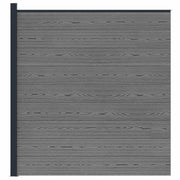 Pannello di recinzione | Recinzione da Giardino WPC e Alluminio Grigio