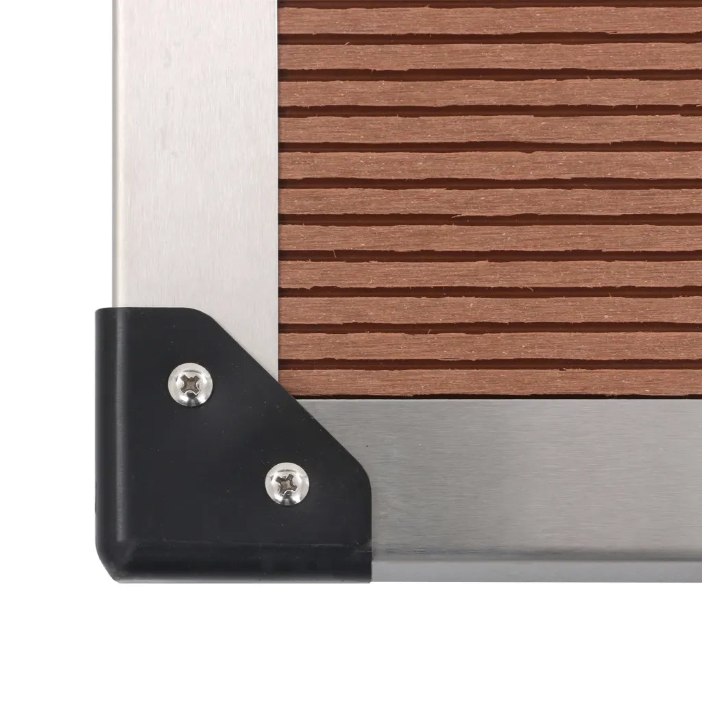 Piatto Doccia da Esterni in Acciaio Inox WPC 80x62 cm Marrone