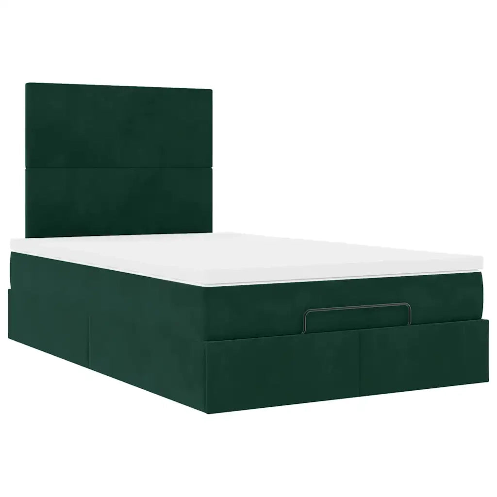 vidaXL Struttura Letto Pouf con Materassi 120x200 cm Velluto