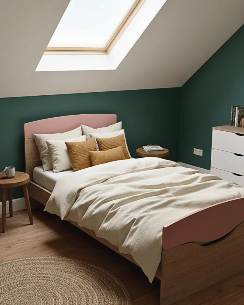 Letto Smile con fascioni e pediera - Letto singolo 127 x 197 - Struttura Virginia e rosa - Rete e materasso esclusi_