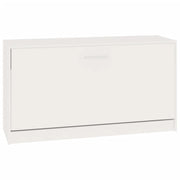 Panca portascarpe/stivali cassettiera mensola mobiletto portaoggetti per ingresso finitura lucida 80 x 24 x 45 cm legno ingegnerizzato bianco 02_0022904