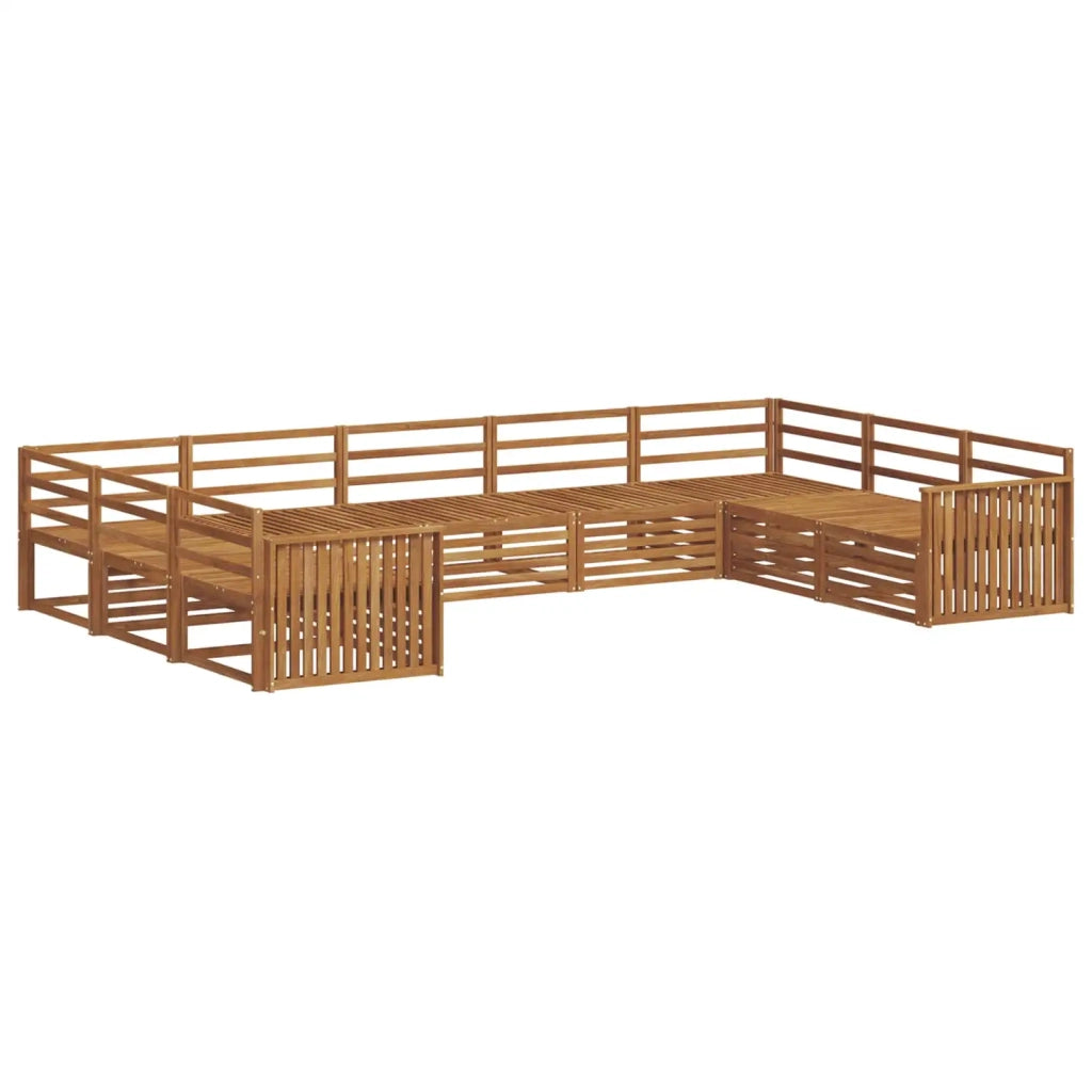 Set divani 9 pcs Naturale Legno di Acacia Massello 3374124