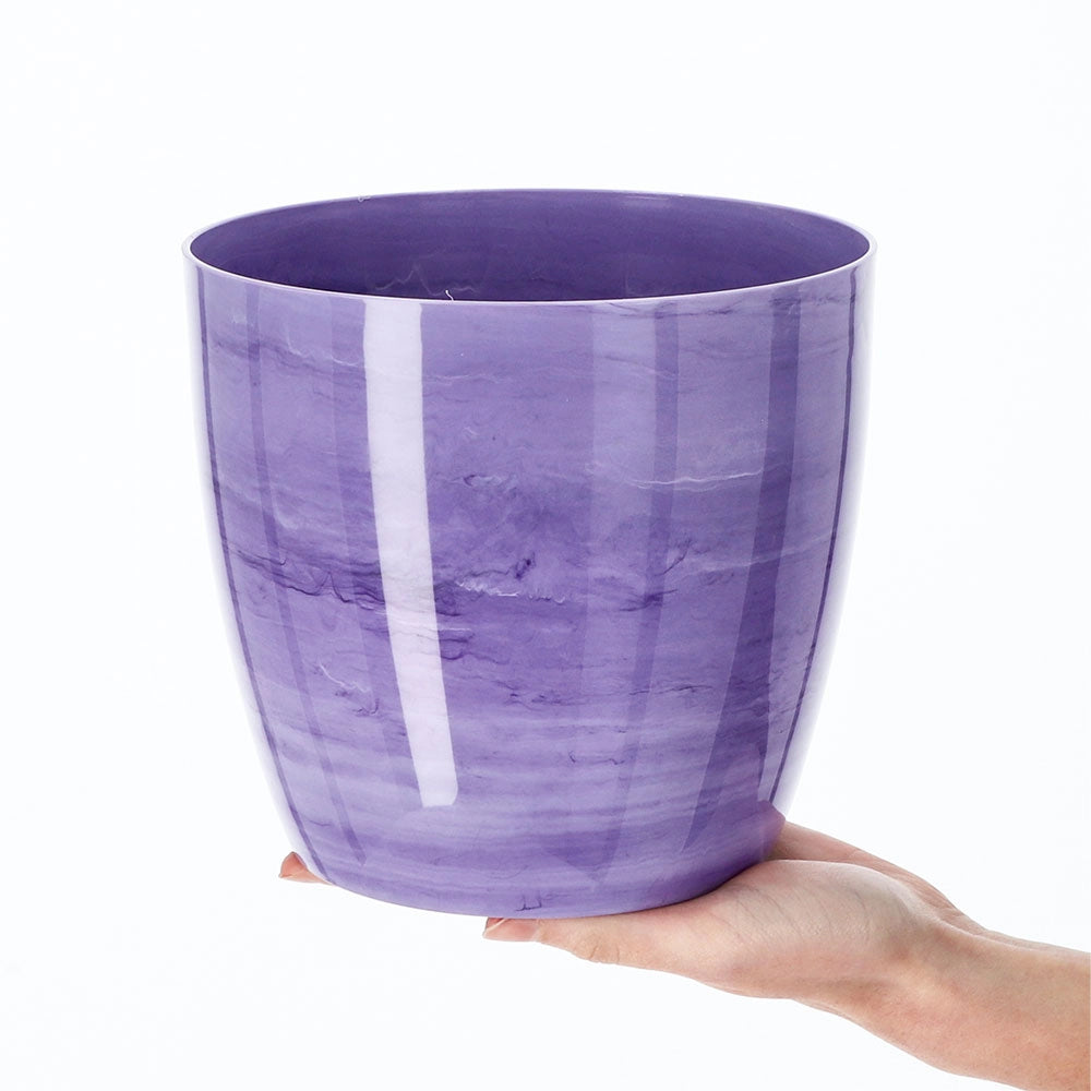 Coprivaso KADAX, rotondo, 12 cm, per soggiorno, effetto marmo viola.