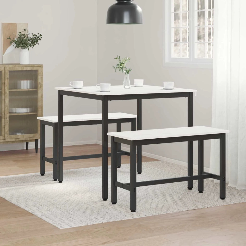 Tavolo da pranzo Bianco 80 x 80 x 75 cm Pino massello 892784