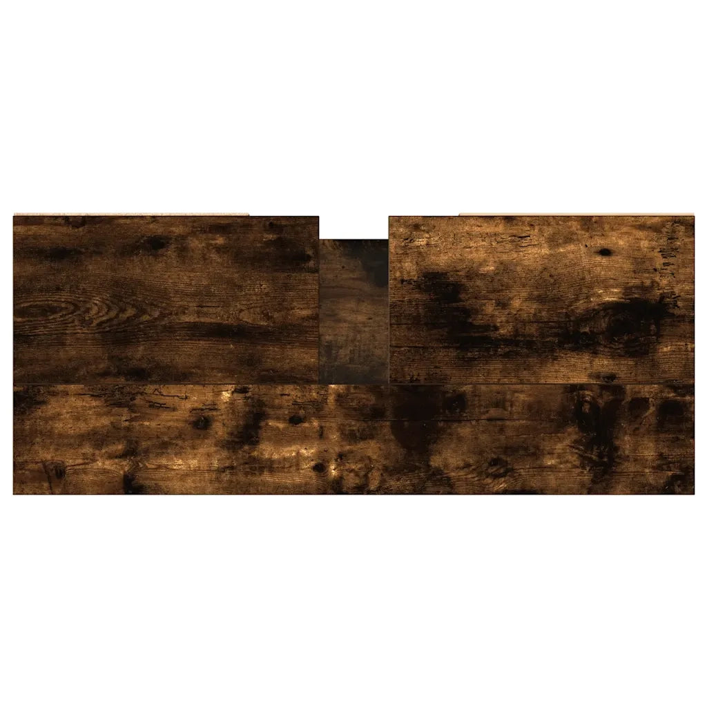 Armadietto Bagno | Armadio da bagno Rovere Fumo 80x33x60 cm in Legno Multistrato