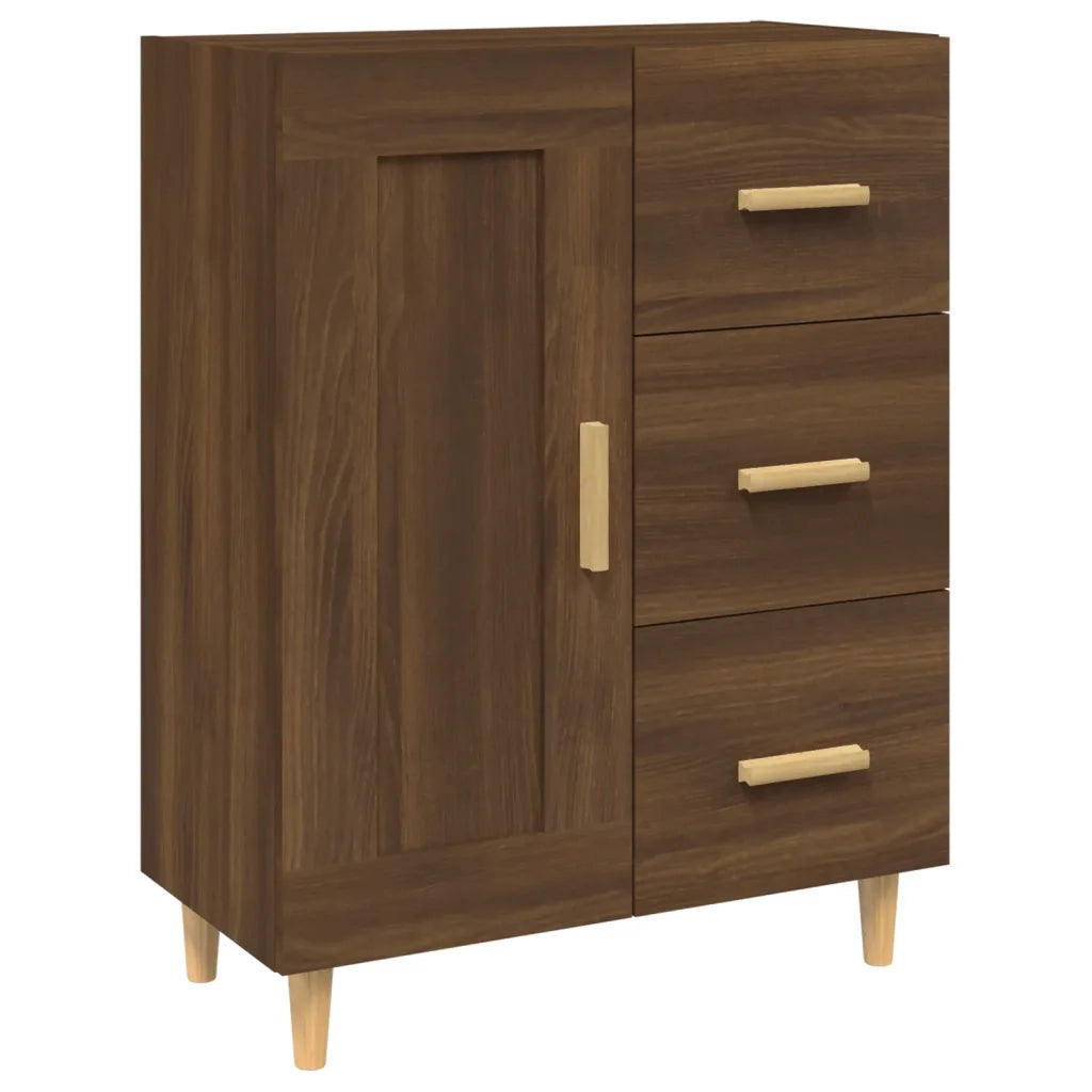 Credenza | Madia | Buffet da pranzo | Armadio da pranzo Rovere Marrone 69,5x34x90 cm in Legno Multistrato