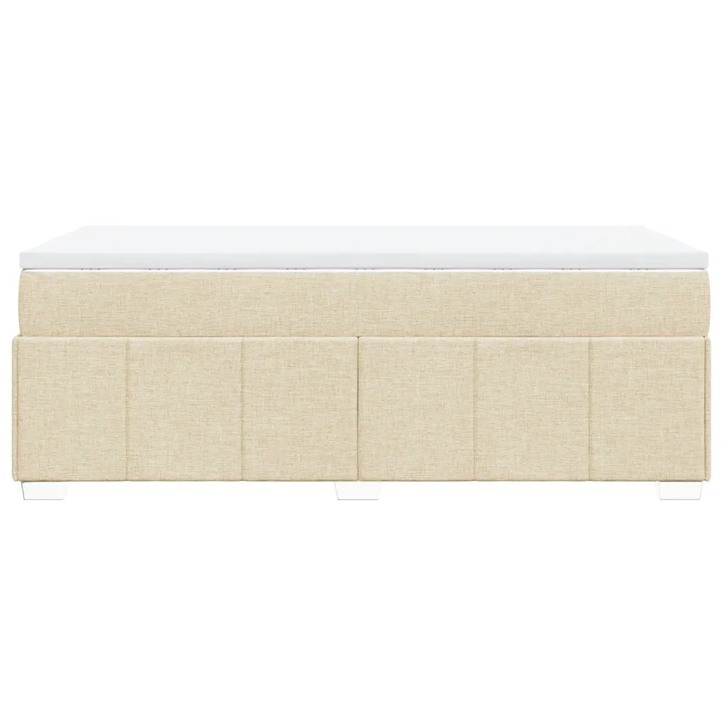 Giroletto a Molle con Materasso Crema 100x200 cm in Tessuto