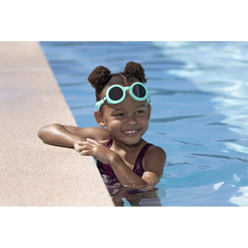 Trade Shop - Occhialini Da Nuoto Aquashades Per Bambini 3+ Anni Fascia Regolabile In Silicone 21178 -