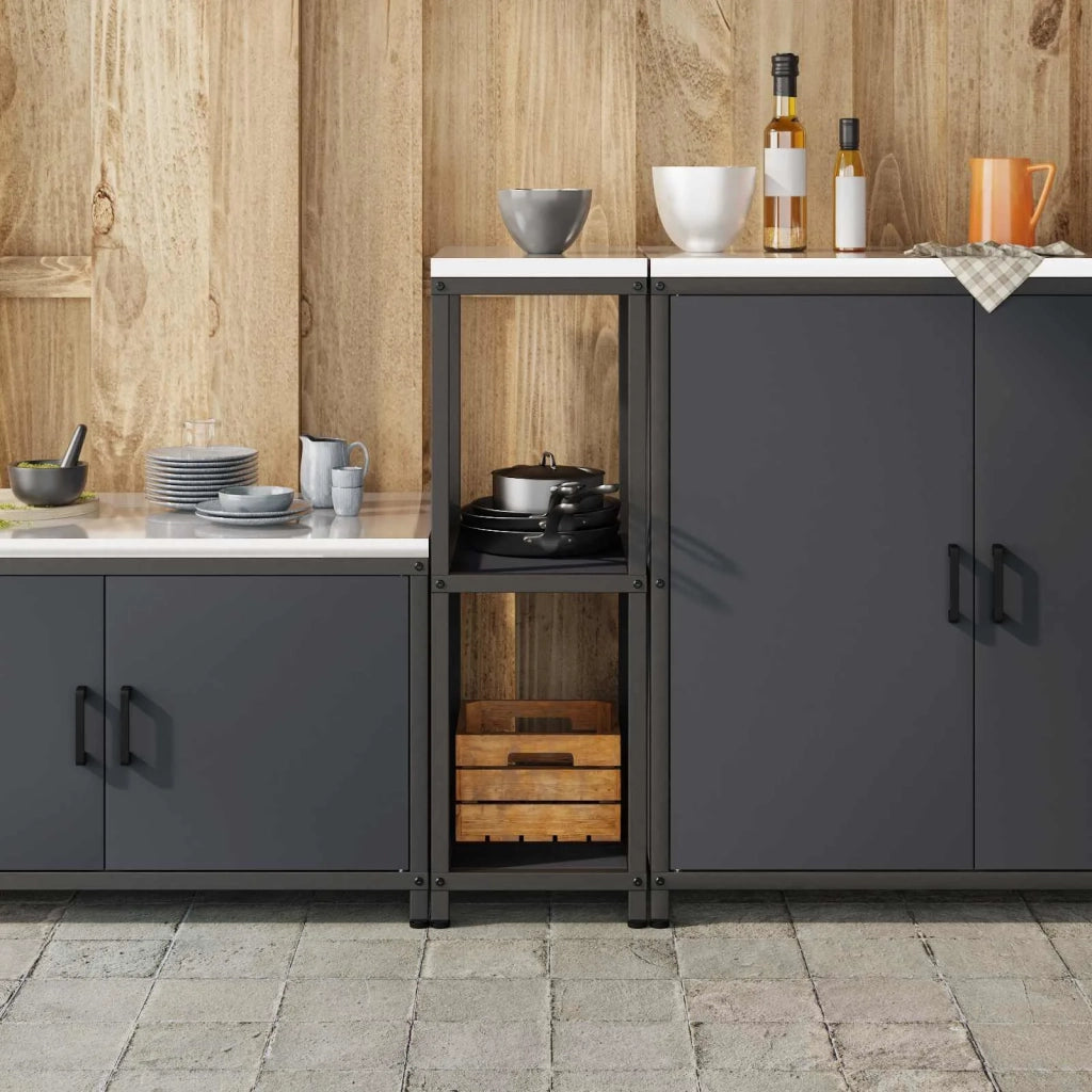 Stoccaggio in cucina Antracite 30 x 50 x 92 cm Acciaio 874977