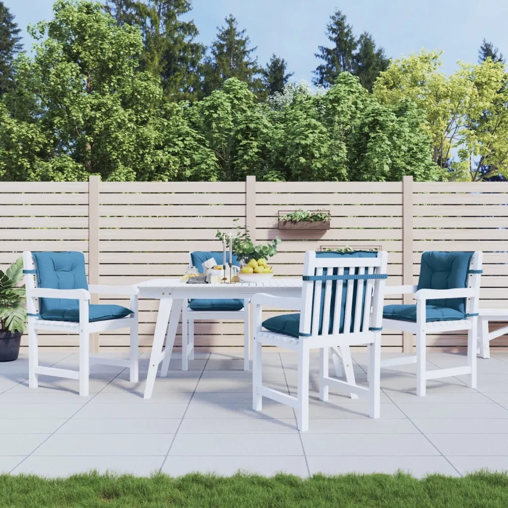 Cuscini Sedia Schiena Bassa 4 pz | Cuscini per sedie Blu M¨¦lange 100x50x7 Tessuto