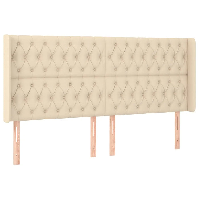 Letto a Molle Materasso e LED bianco 200x200cm in Tessuto 3138586