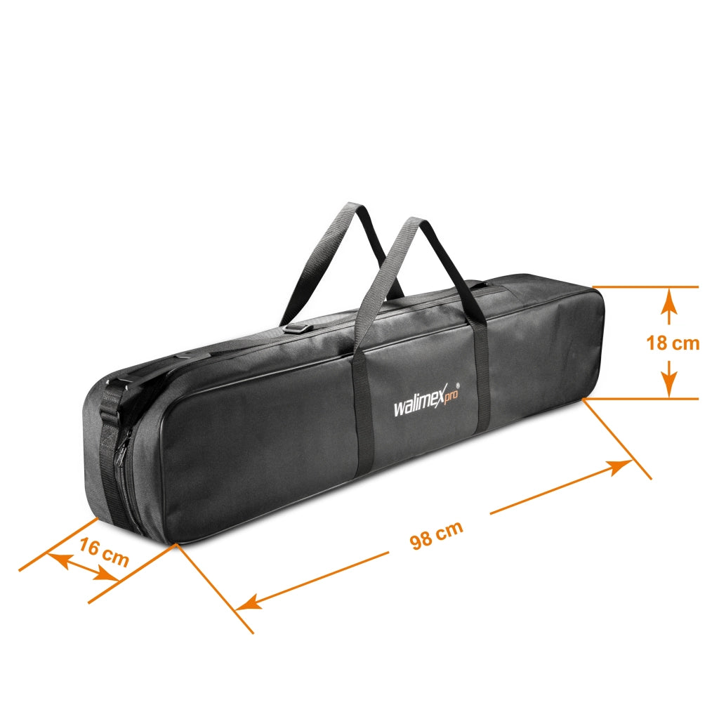 cavalletto fotografico Set 3 stativi per luci con borsa di trasporto, altezza max 256 cm, max 6 kg, per foto e video in studio e outdoor