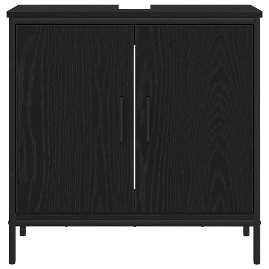 Set di mobili per il bagno 3 pcs Nero Legno multistrato 3334362