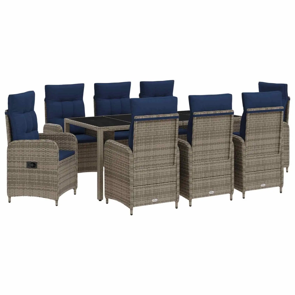 Set da pranzo per esterni 9 pcs polyrattan 3422333