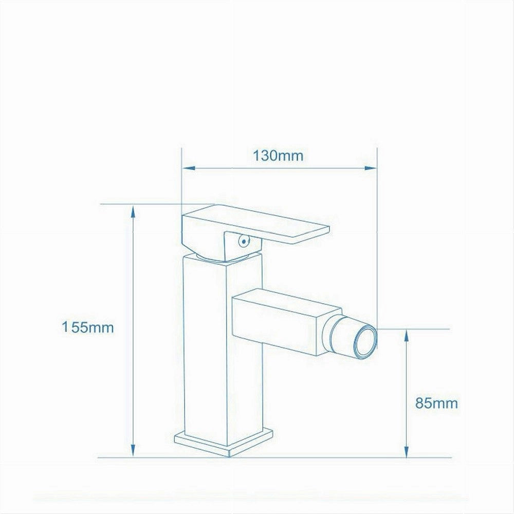 Trade Shop - Rubinetto Per Bagno Ultra Moderno Miscelatore Orientabile Bidet Nero Opaco 87208 -