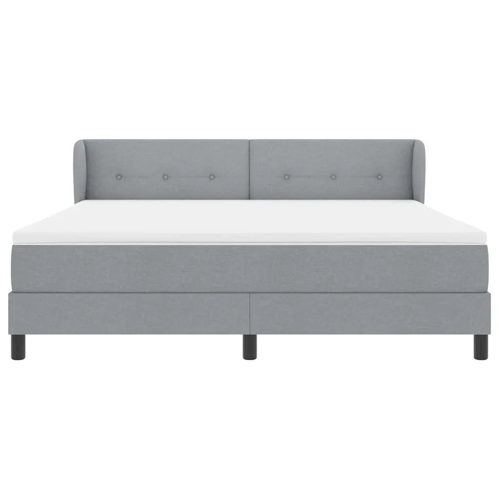 Letto a molle con materasso Grigio chiaro 180 x 200 cm Tessuto 3340038