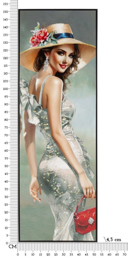 Dipinto su Tela Laccato Elegant con Cornice 52x4,5x152 cm in Pino e Tela e Plastica