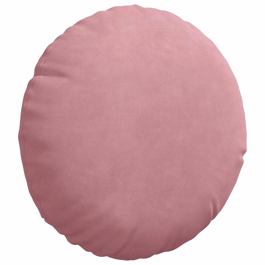 Cuscini per Seduta 2 pcs Rosa Ø30 x 13 cm Velluto