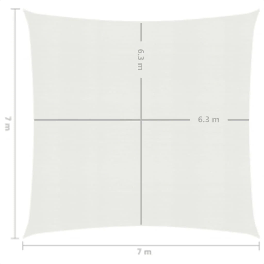 Vela ombreggiante 160 g/m² bianca 7 x 7 m HDPE 02_0009045