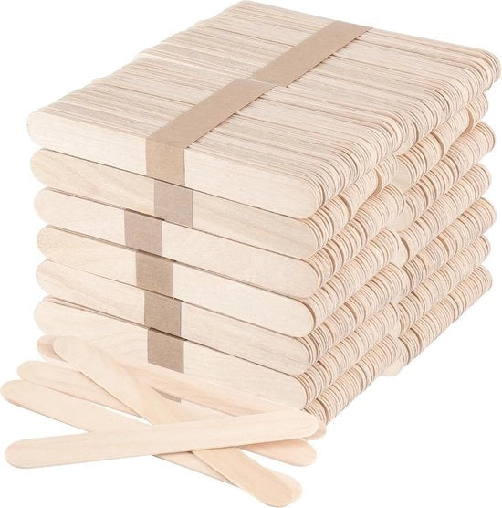 Stecchi per ghiaccio in legno naturali - 1000 pezzi - Dimensione jumbo - Per modellismo artigianale - Materiali artistici per DIY