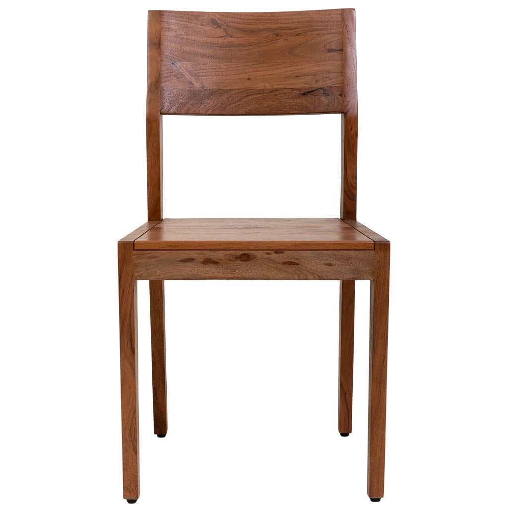 Sedia da pranzo in legno con finitura marrone 47x46x84h cm