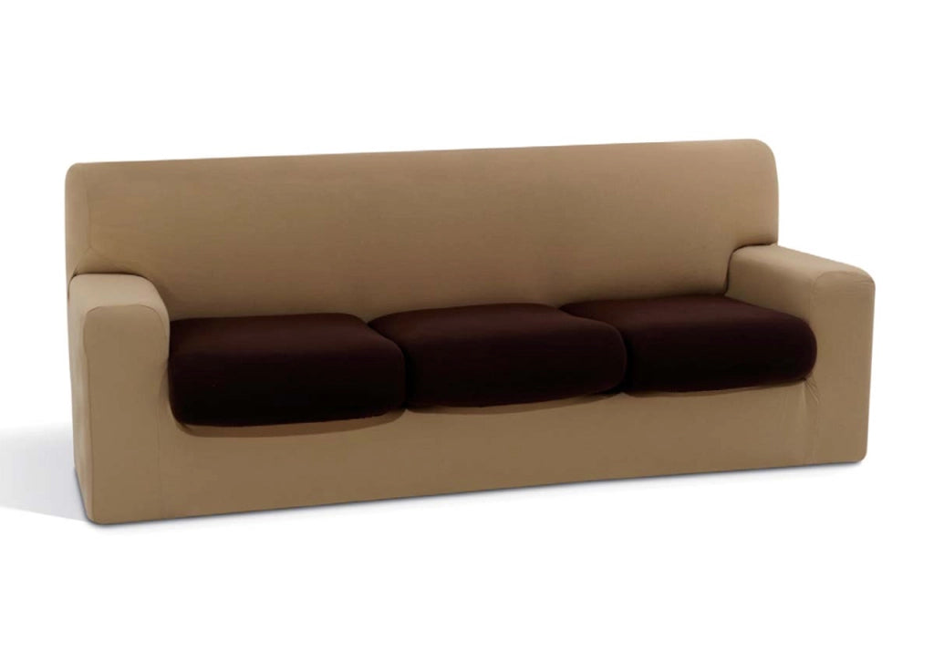 Copridivano Sofa Cover In Tinta Unita - 2 Posti - Marrone 190