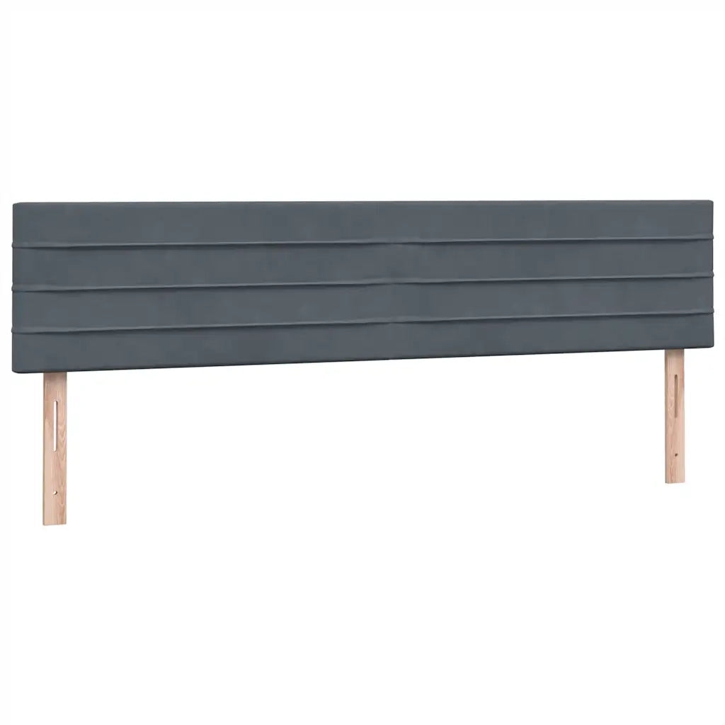 Giroletto a Molle con Materasso Grigio Scuro 180x220 cm Velluto