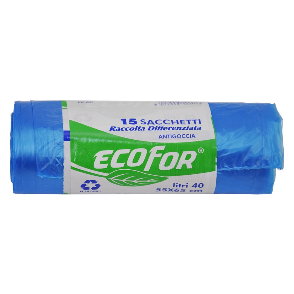 SACCHETTI PER NETTEZZA URBANA cm 55x65 - cf.15 pz - celesti- 50 confezione  - BricoGo