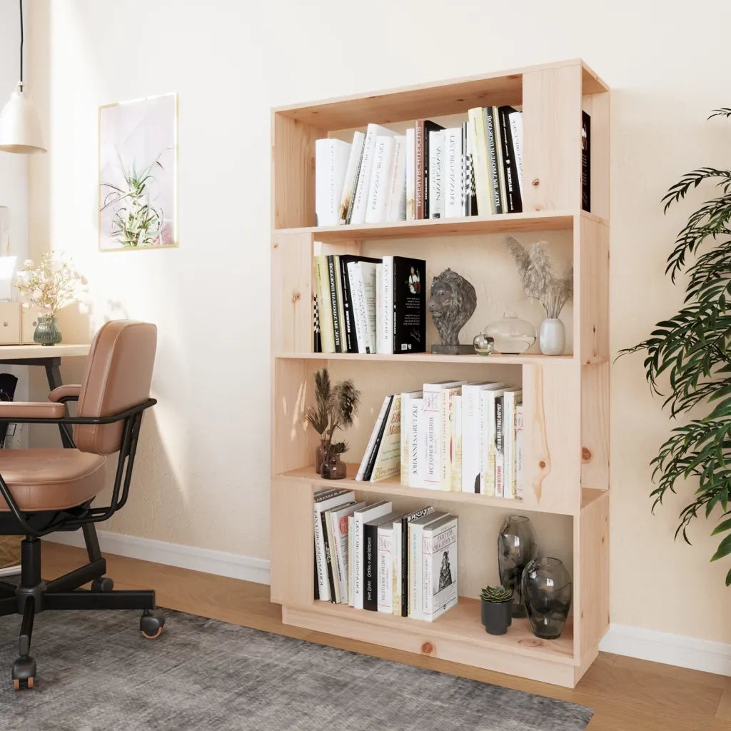 Libreria/Divisorio 80x25x132 cm in Legno Massello di Pino 814059