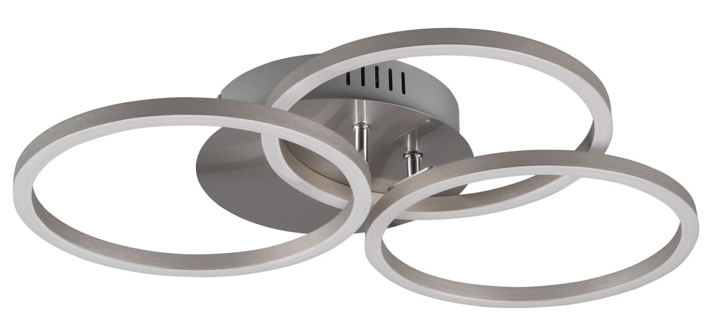 Plafoniera da Interno a led in Metallo Nickel Opaco