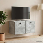 Mobile Porta TV da Muro 59,5 x 31 x 30 cm Grigio Cemento 899218