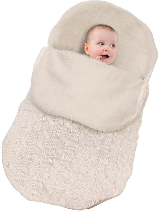 Bambino deken in lana con imbottitura a soffice, caldo per uscite, sacca per bambini per passeggino, extra spesso per l'inverno.
