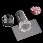 Stamper per Nail Art in Silicone - Transparente - DIY per Disegni a Nastro - Stampa per Progetti di Nail Art - Testa di Stampa morbida - Facile da Usare - Stampa per Nastri per Nail Art