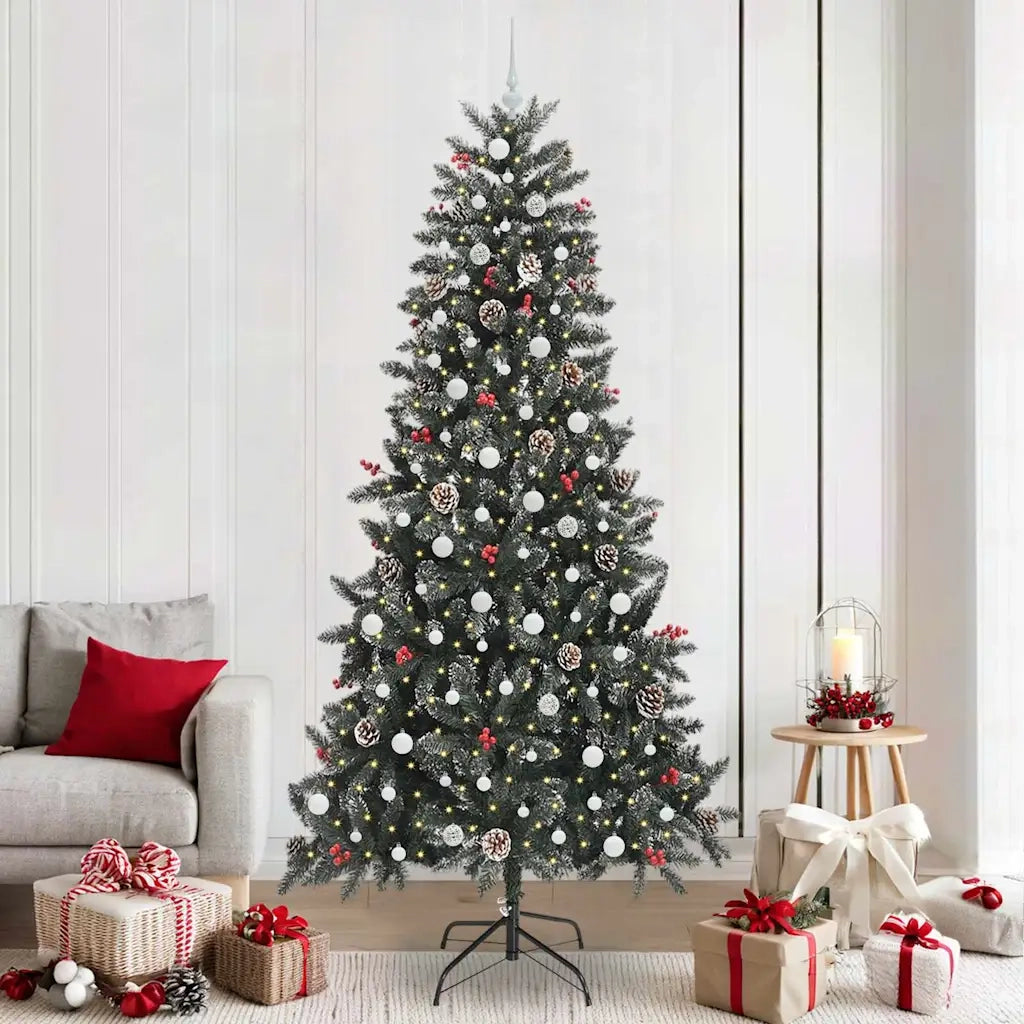 Albero di Natale artificiale con 300 LED Verde 240 cm 3395907