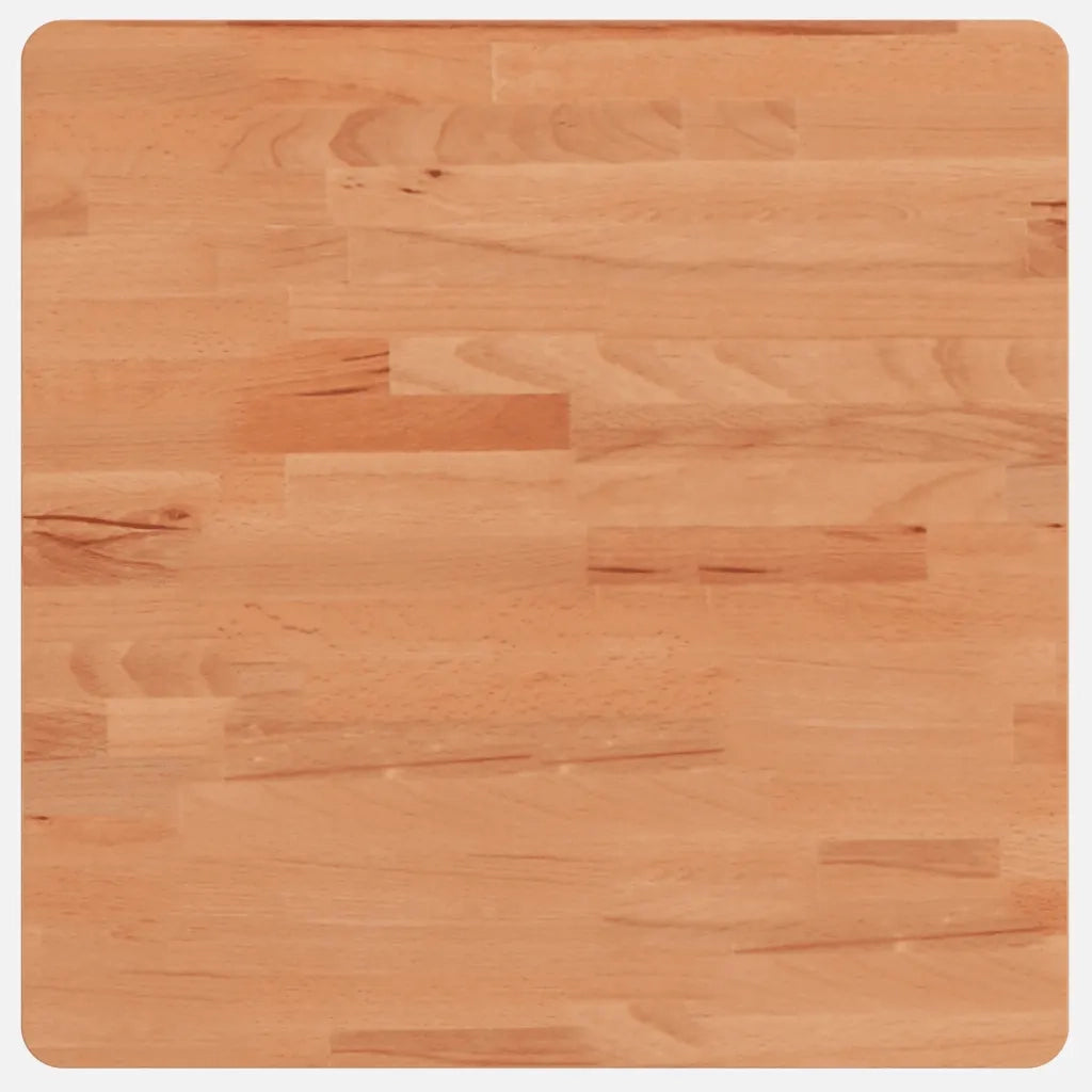 Piano per Tavolo 50x50x4 cm Quadrato Legno Massello di Faggio 355979