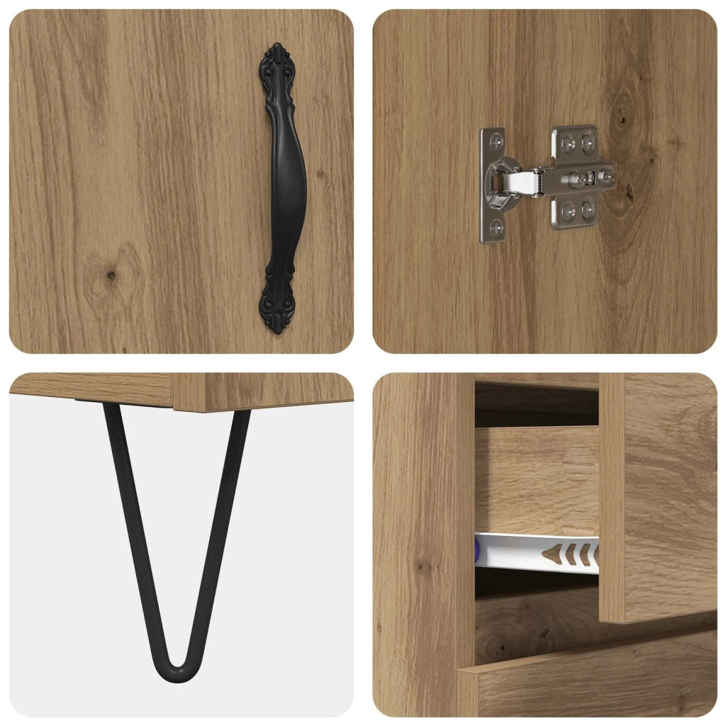 Credenza con cassetto Rovere Artigianale 69,5 x 34 x 90 cm