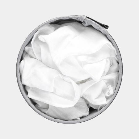 Brabantia 304866 Portabiancheria con Coperchio Apertura Quick-Drop 35 L Materiale Anticorrosione Base in Plastica colore Bianco