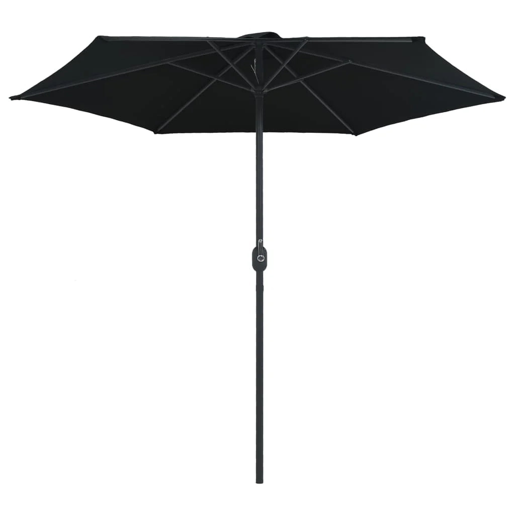 Ombrellone da esterno con palo in alluminio 270 x 246 cm nero 02_0008289