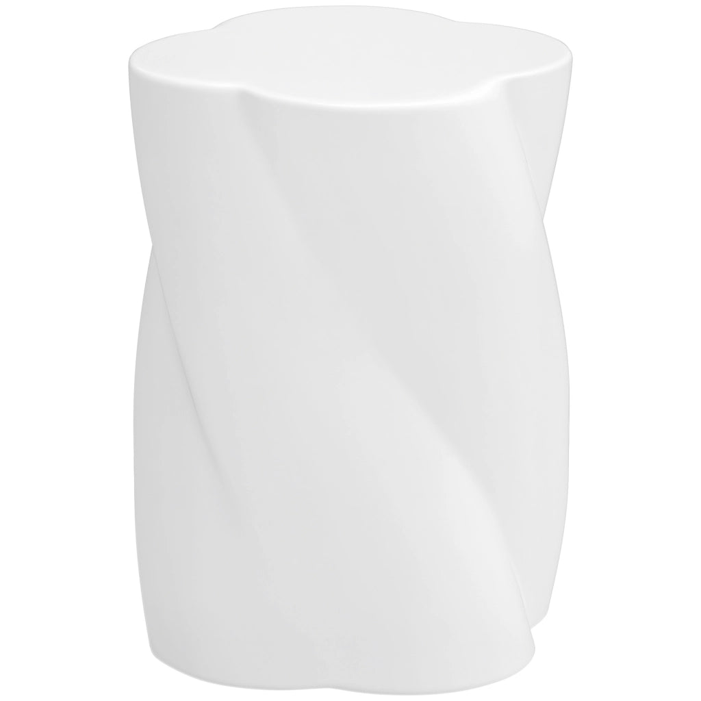 Sgabello da giardino in ceramica con coperchio ¨C zephmum ¨C bianco ?33x45 cm