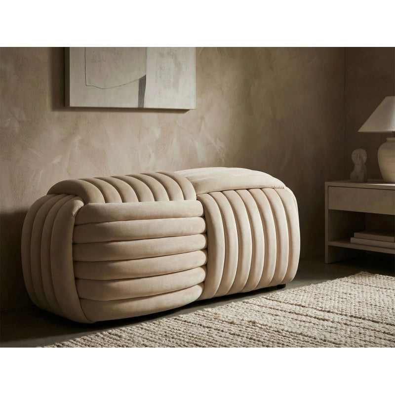 Panca Softy Crema cm 90x45x45