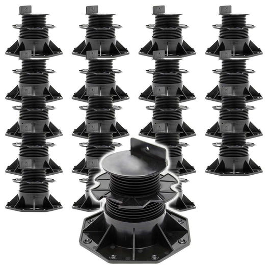 Set 20 supporti per pavimenti galleggianti, altezza regolabile 60-128mm Max 2700 kg, Pavimenti Decking
