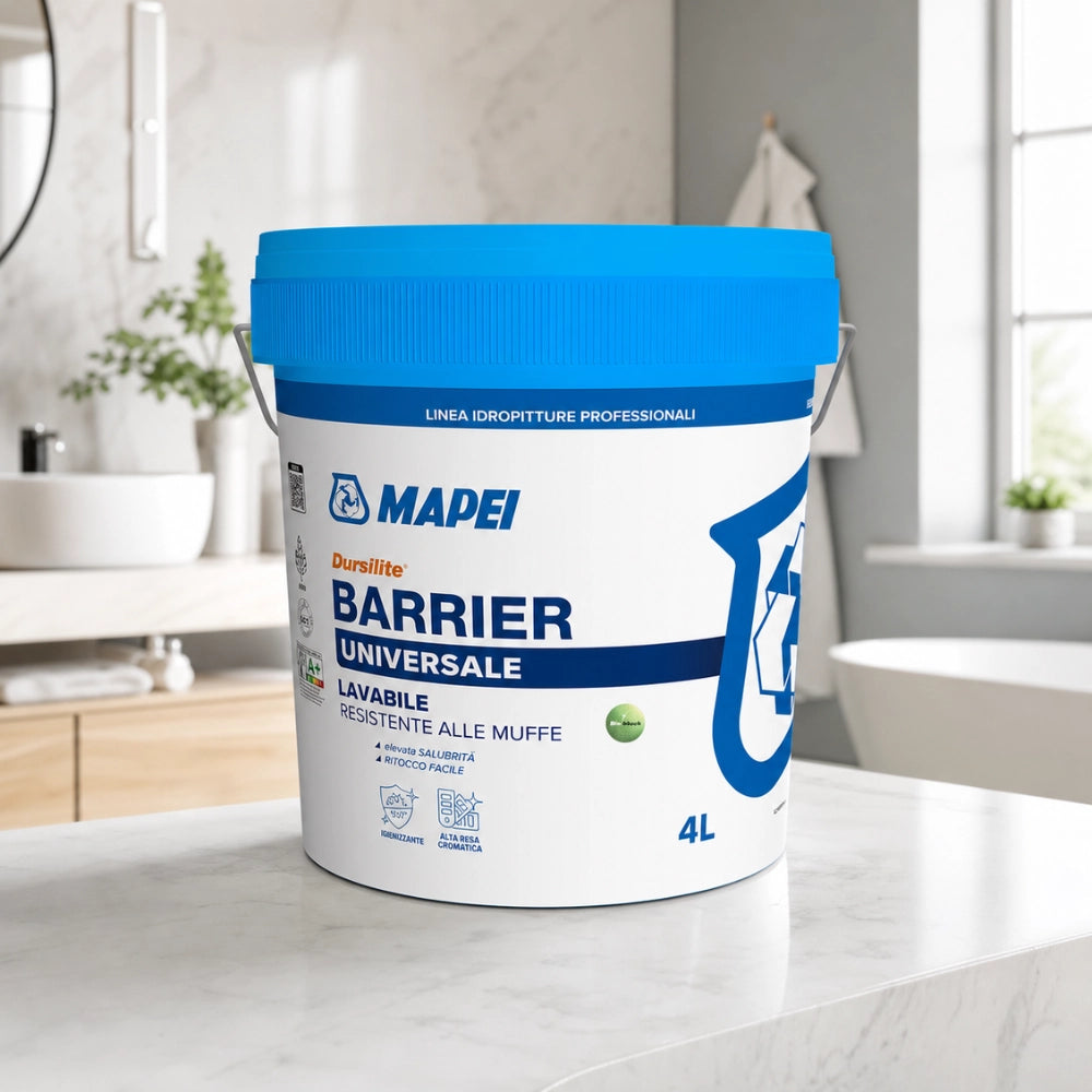 Mapei dursilite barrier pittura murale lavabile antimuffa 4 l