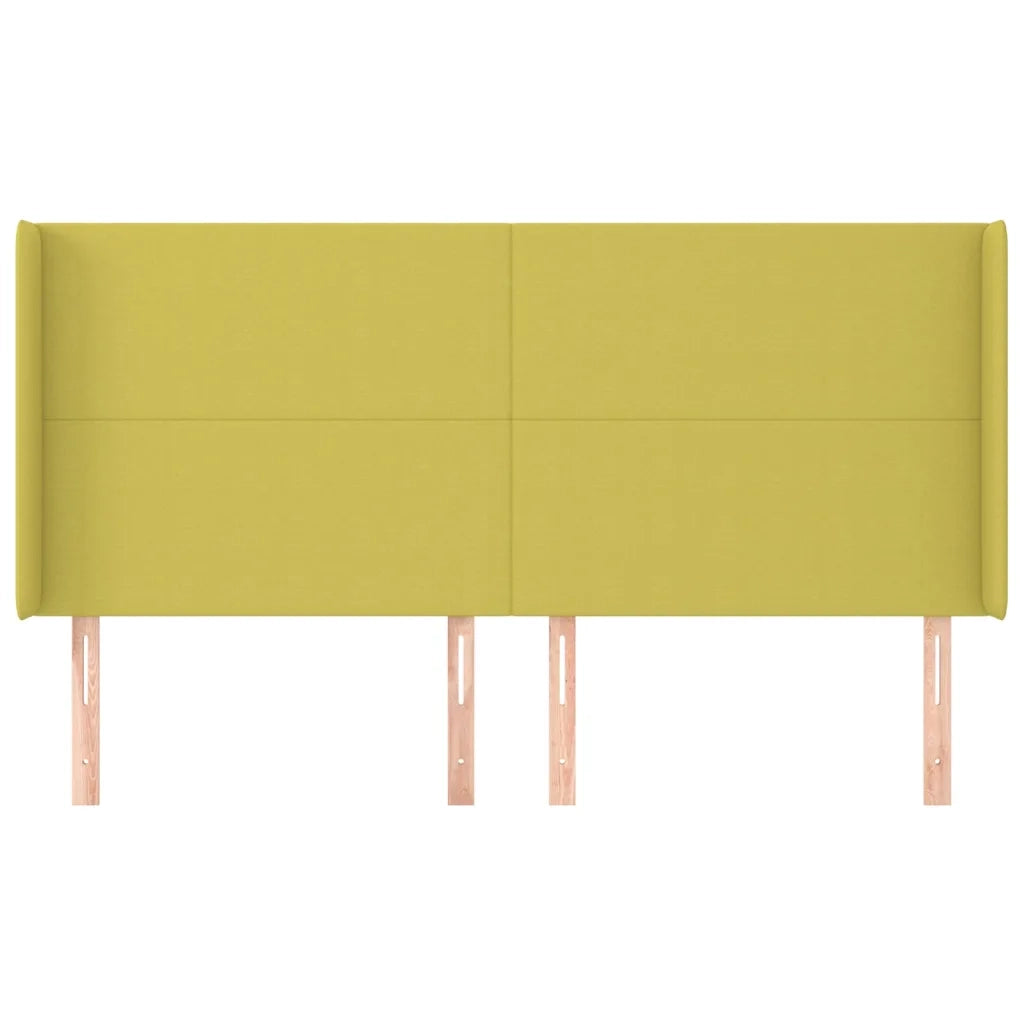 Testiera ad Orecchio Verde 203x16x118/128 cm in Tessuto