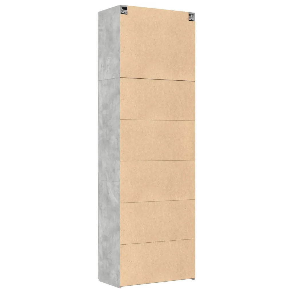 vidaXL Credenza Grigio Cemento 80x42,5x249 cm in Legno Multistrato