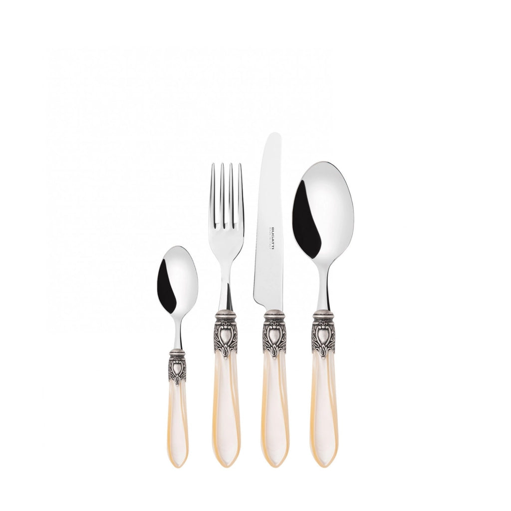 OXFORD Ghiera Argento Anticato, Posate Set 24 pz, Scatola